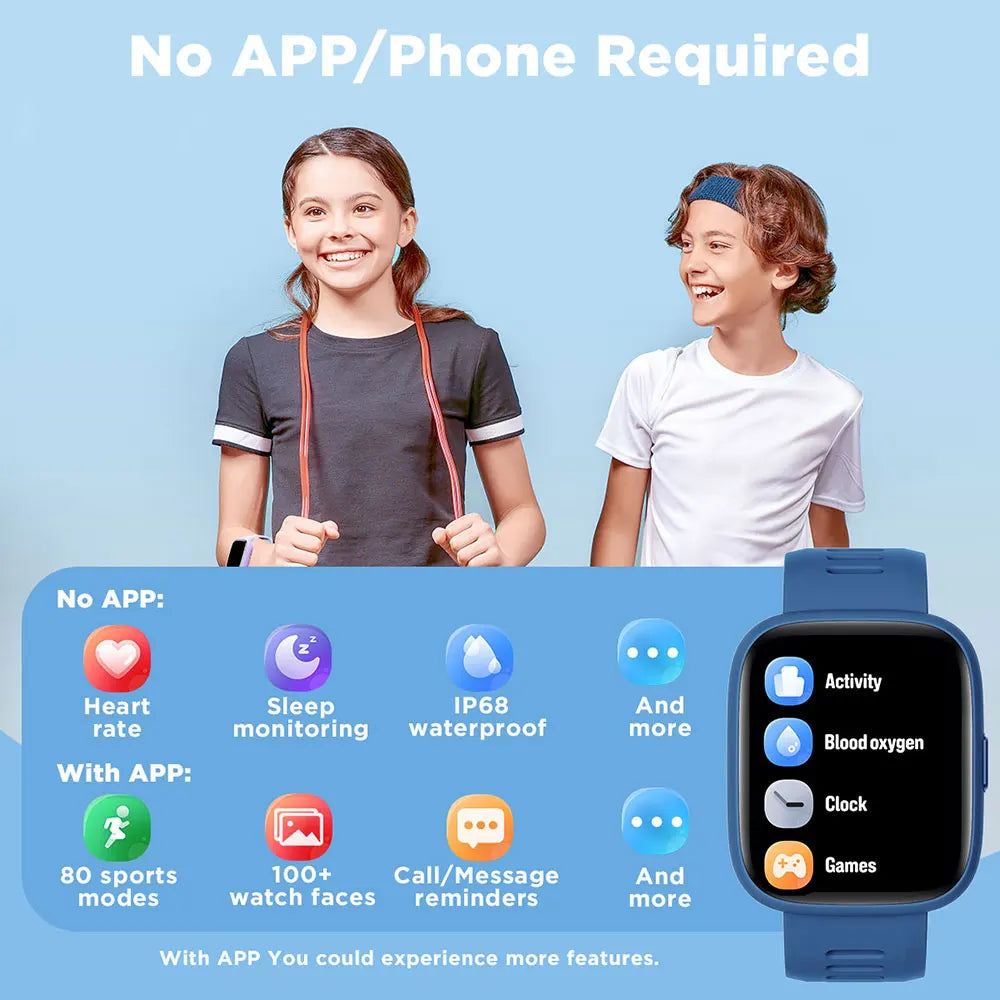 BIGGERFIVE Kids Smart Watch 1.8"