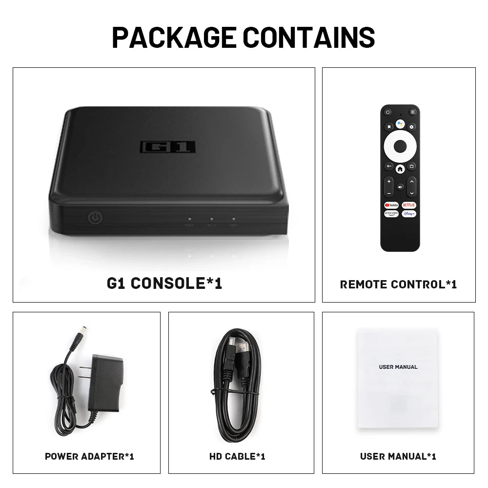 KINHANK G1 Google Netflix Certified Android 14 Smart TV Box Dolby Vision 4K HDR AV1 4G 32G WIFI6 Google Assistant Set-top Box