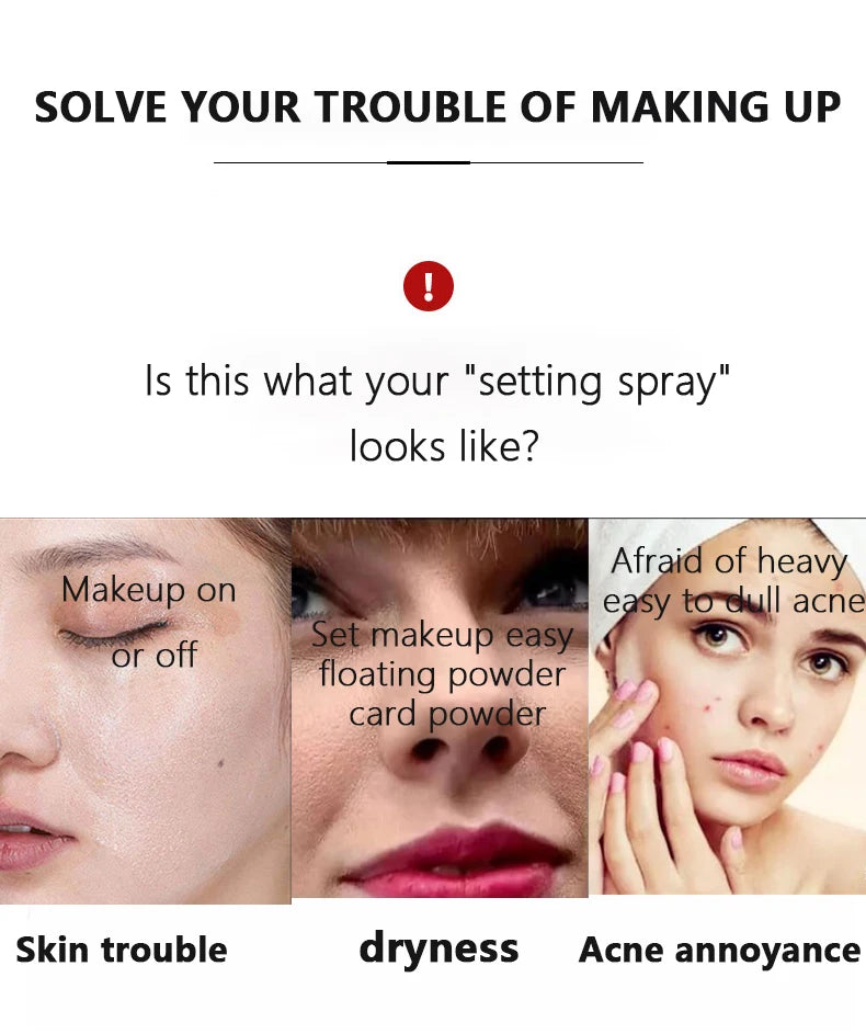 All-Day Stay Makeup Fixer Spray – Waterproof, Sweatproof, Oil-Control Setting Spray