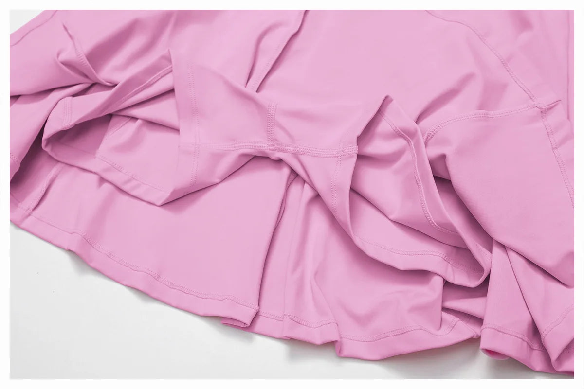 2025 2PCS Women's Active Set – Sports Bra & High-Waist Bottom Skirt