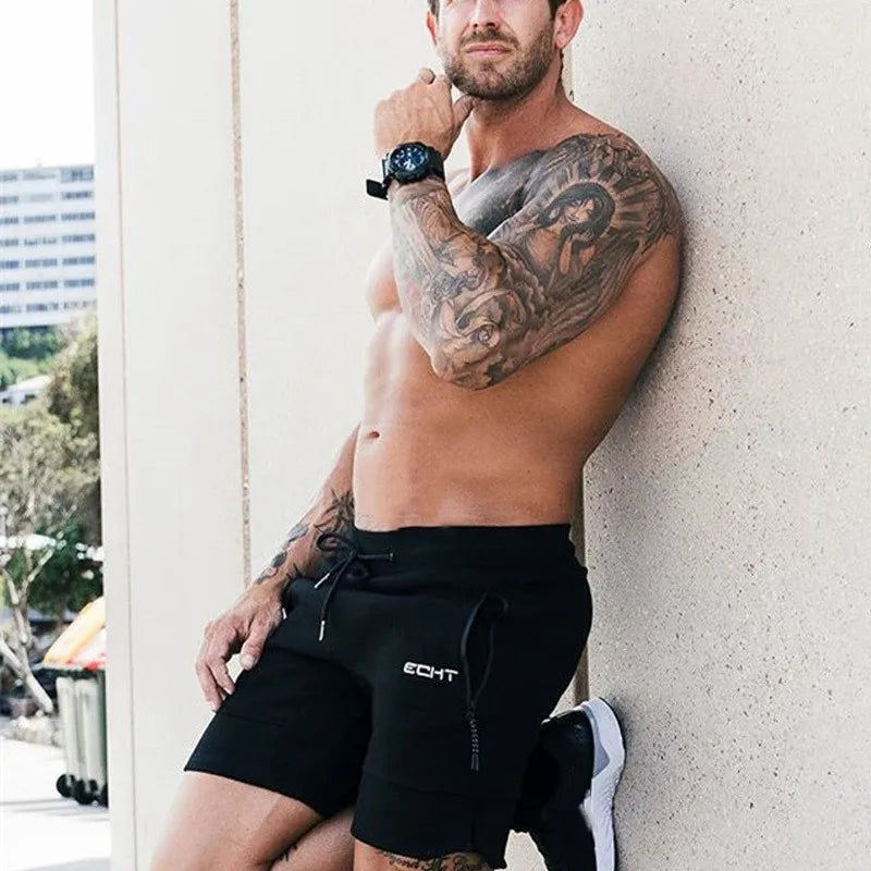 Men’s Mesh Gym Shorts – Summer Jogger Sweatpants with Zipper Pockets