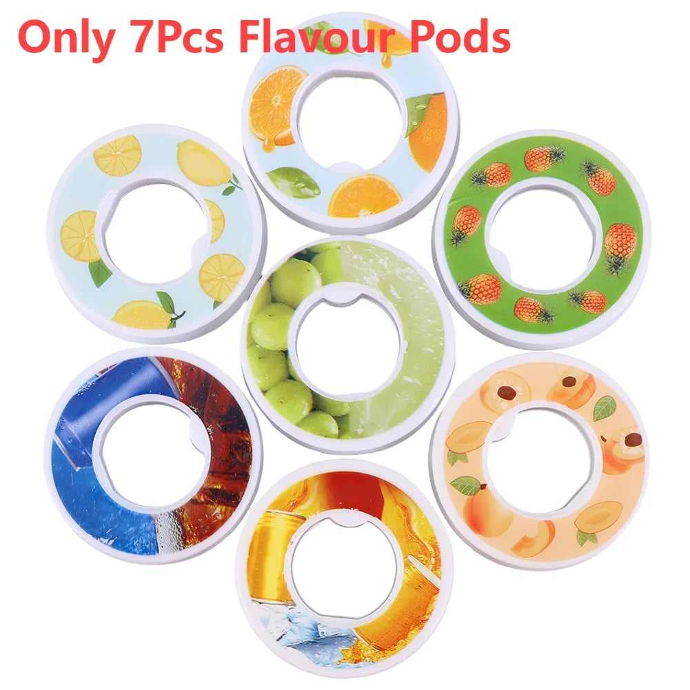 650ml Flavored Water Bottle with 7 Pods – Frosted Black