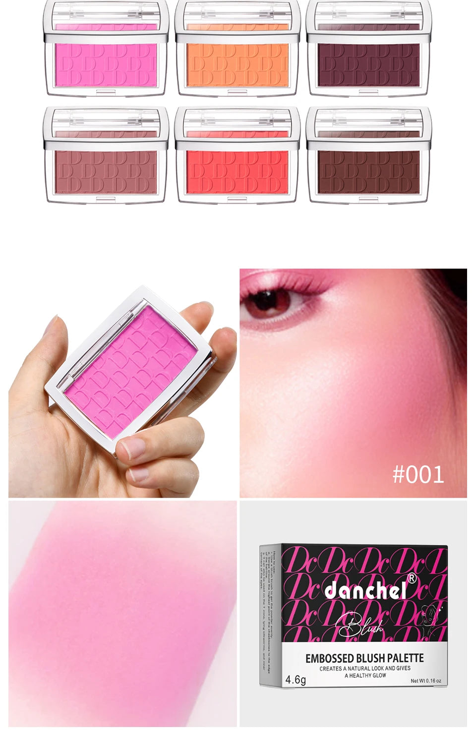 Soft Matte Natural Face Blusher – Long-Lasting Cheek Tint for Brightening & Contouring