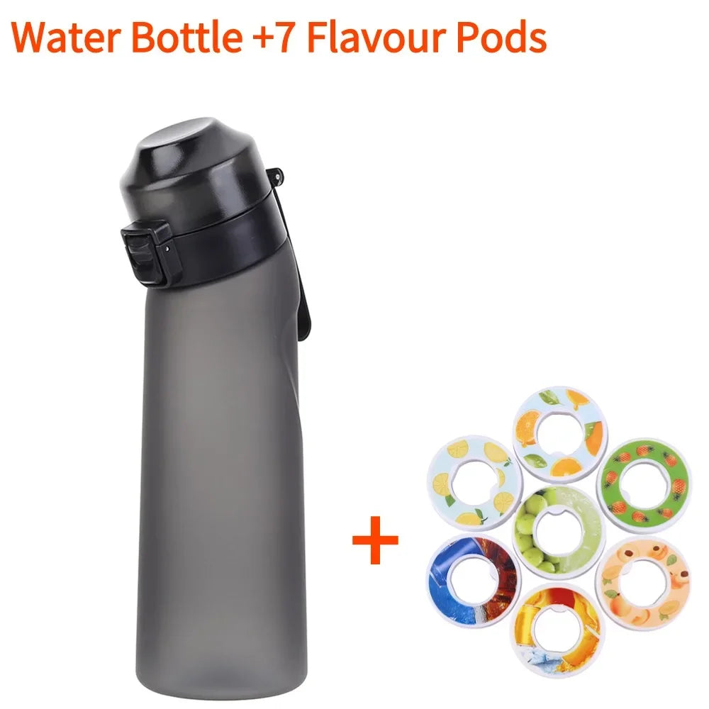 650ml Flavored Water Bottle with 7 Pods – Frosted Black