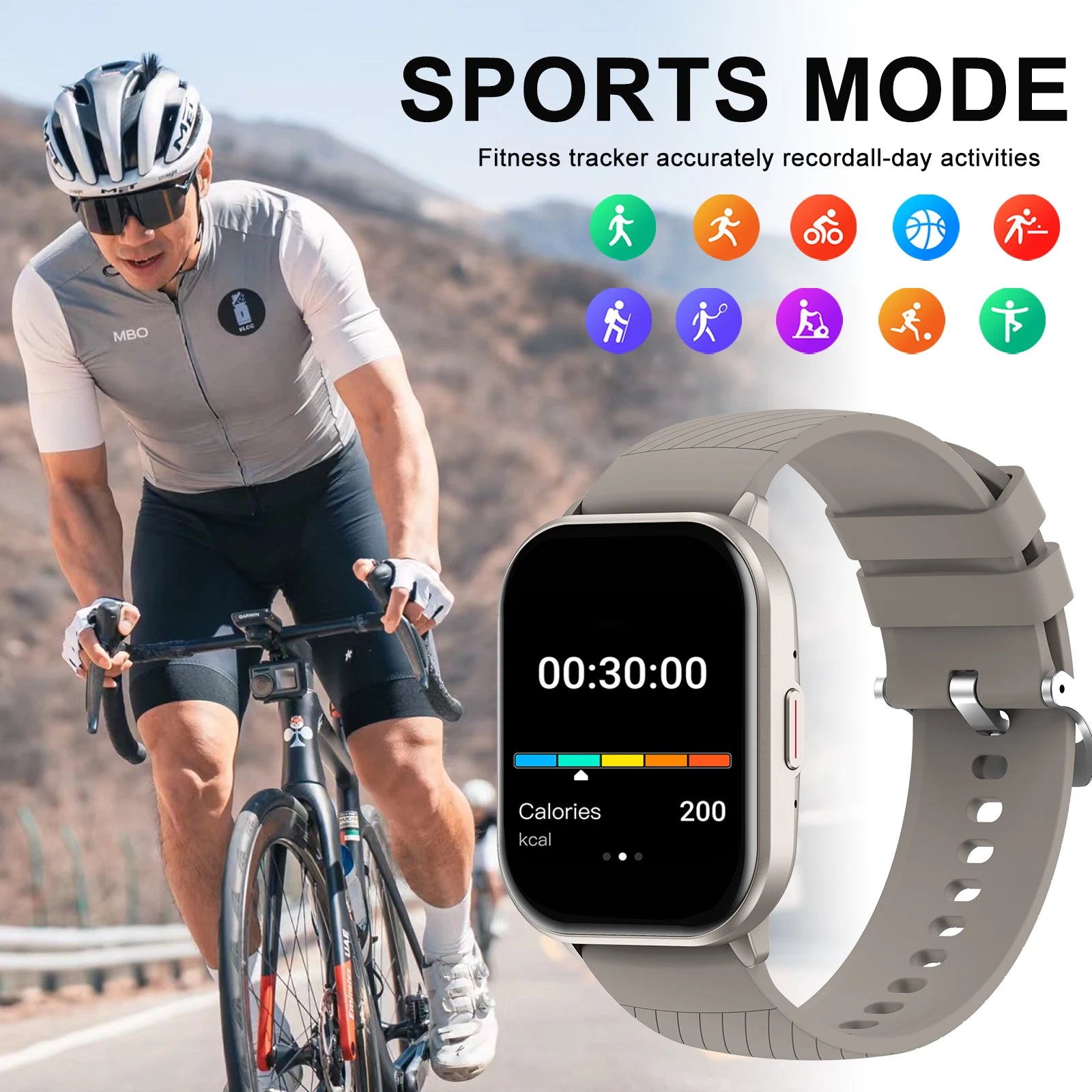 Smart Fitness Watch with Wireless Calling