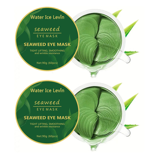 60pcs Seaweed & Hyaluronic Acid Eye Mask – Collagen Eye Patches for Dark Circles & Puffiness