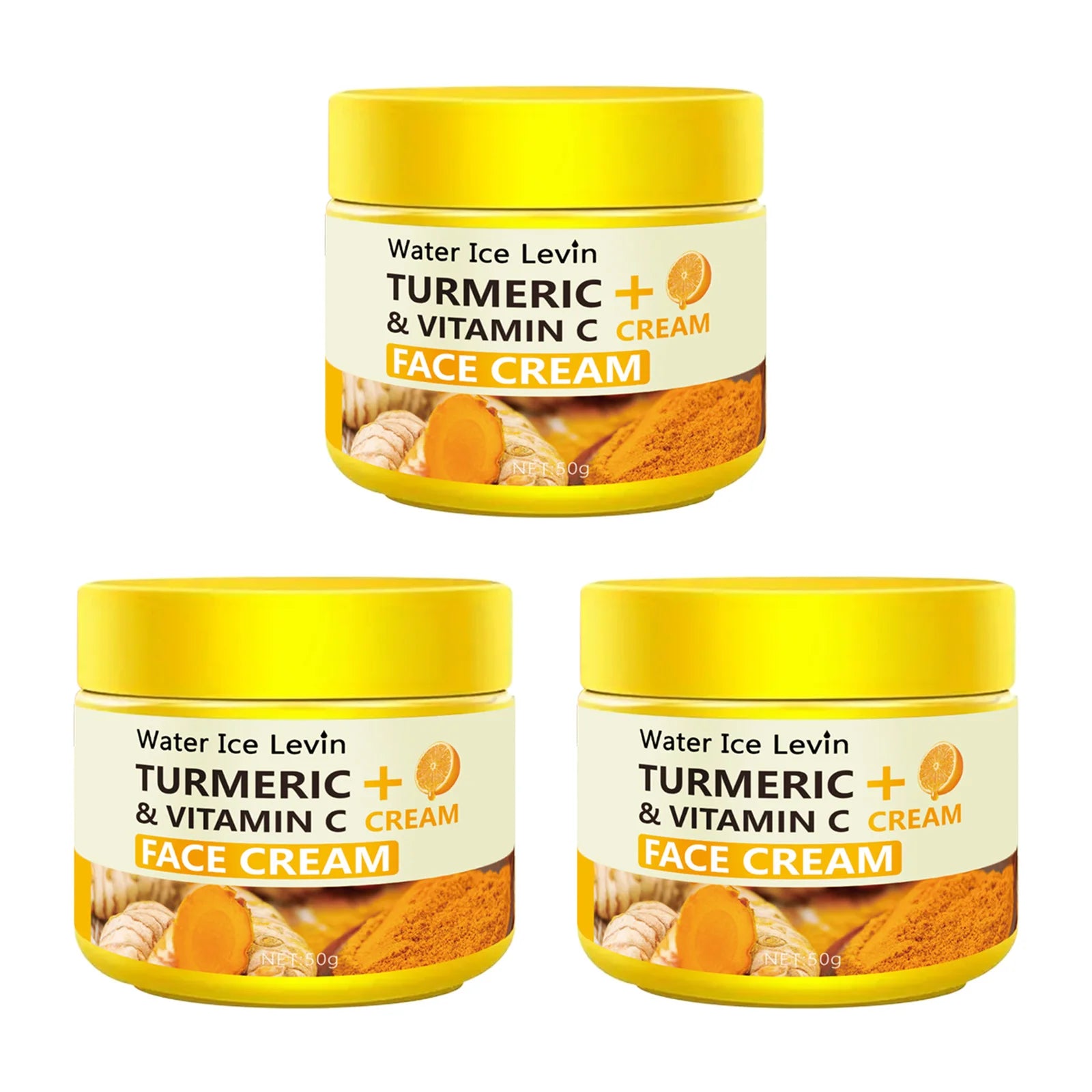 Turmeric & Vitamin C Anti-Aging Cream – Collagen Boosting Moisturizer with Hyaluronic Acid (50g)