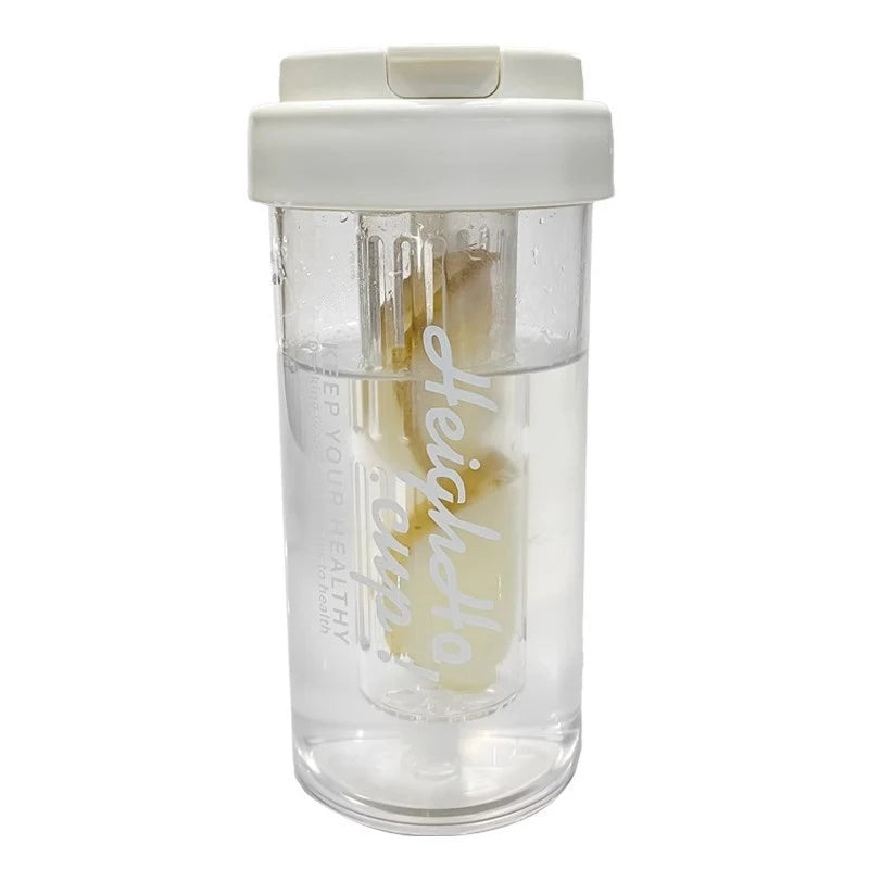 600ML Portable Sports Water Bottle with Tea Partition