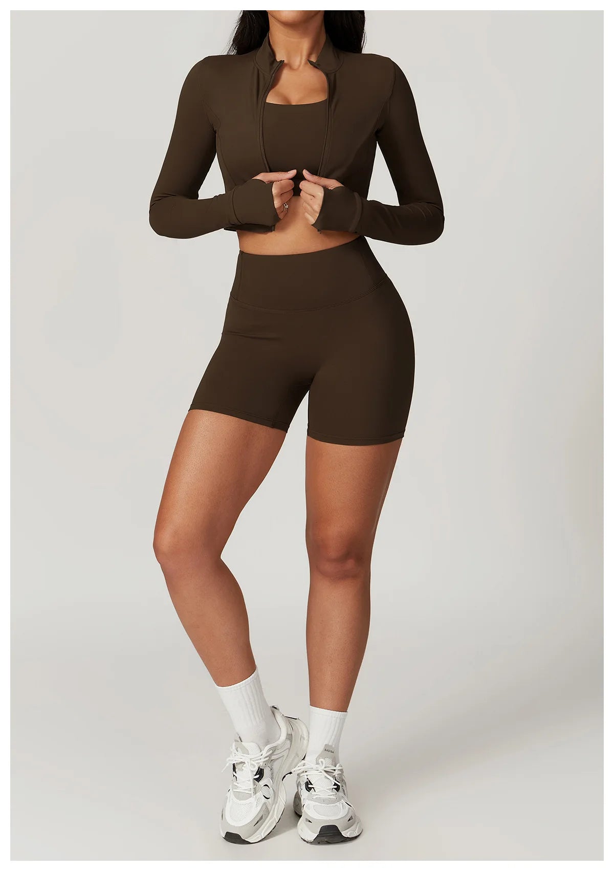 3PCS Women’s Yoga & Fitness Set – High-Waist Breathable Workout Suit