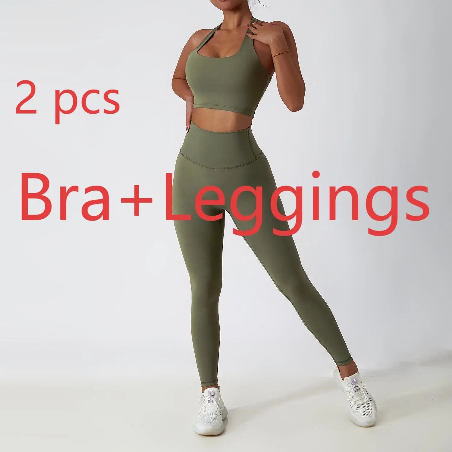 2/3PCS Women’s Yoga & Fitness Set – High-Waist Breathable Workout Tracksuit