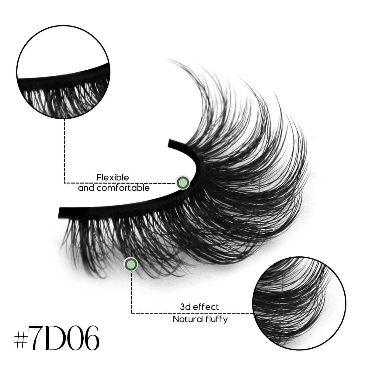 GROINNEYA 8D Cat Eye Faux Mink Lashes – Fluffy, Wispy Long Eyelashes (5 Pairs Pack)