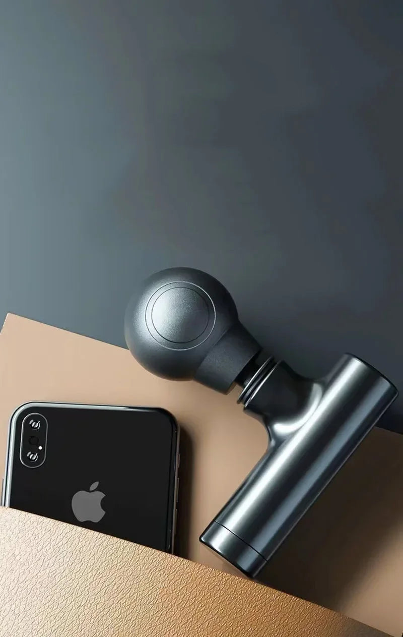 Mini LCD Massage Gun – 6 Heads Portable Muscle Massager for Neck, Foot & Full Body Relief