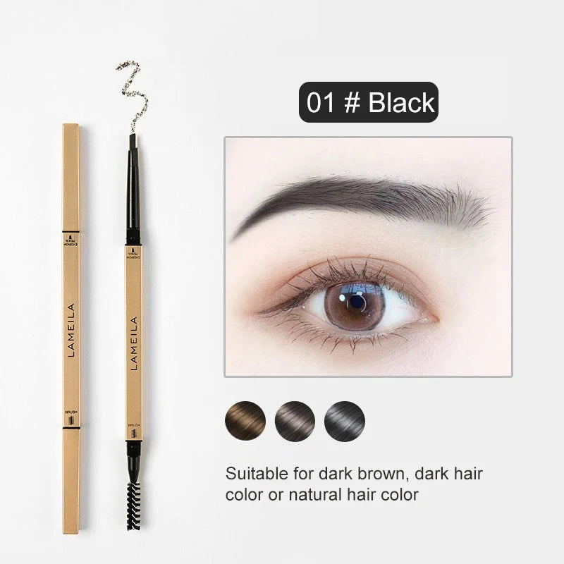 5-Color Waterproof Matte Eyebrow Pen – Dual-Ended Long-Lasting Brow Pencil with Brush