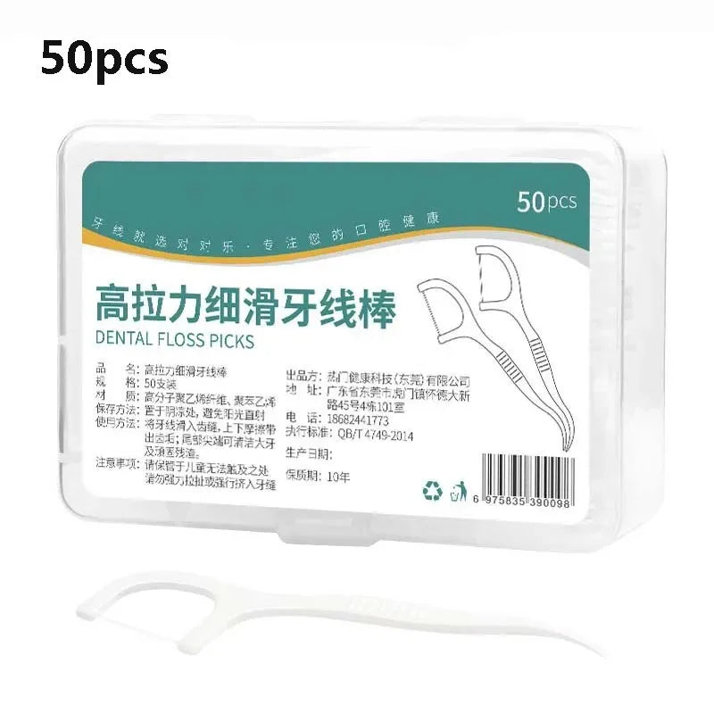 Portable Disposable Dental Floss Sticks (1/2/5/10 Box)