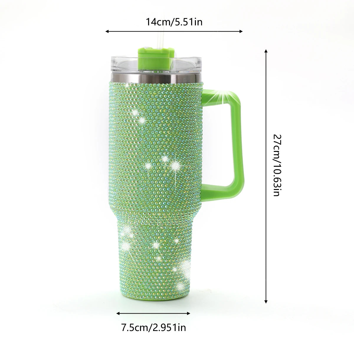 40oz Sparkling Studded Insulated Tumbler with Lid