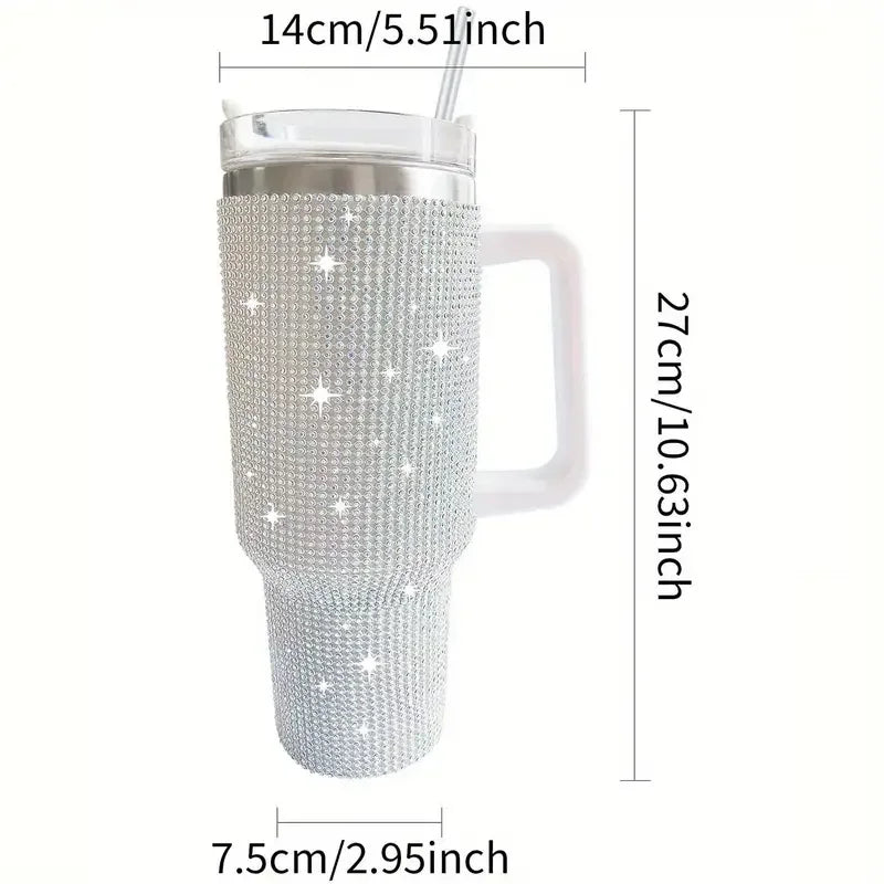 40oz Sparkling Studded Insulated Tumbler with Lid