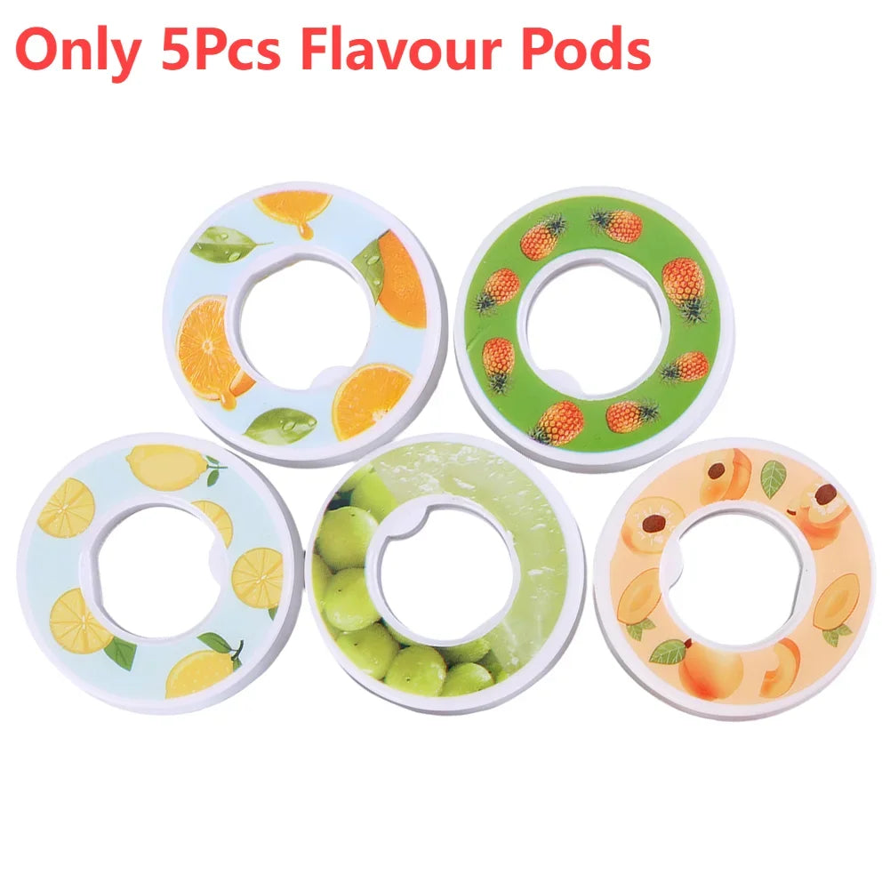 650ml Flavored Water Bottle with 7 Pods – Frosted Black