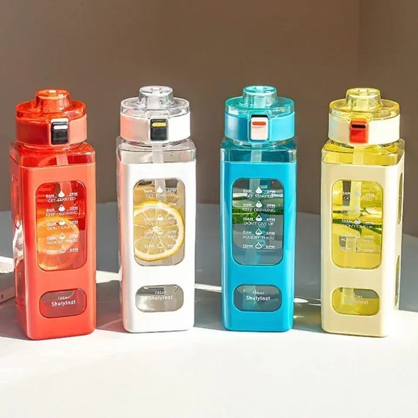 700/900 ml Large Capacity Sports Water Bottle Leak Proof Plastic Drinking Cup Portable Gym Fitness Jugs Water Kettle for Outdoor
