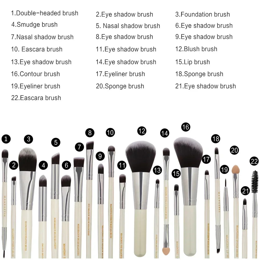 Pro Makeup Brush Set – 3/13/22-Piece Professional Cosmetic Brushes for Face & Eyes