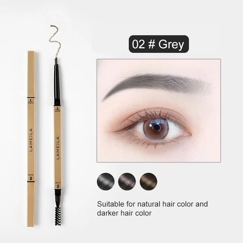 5-Color Waterproof Matte Eyebrow Pen – Dual-Ended Long-Lasting Brow Pencil with Brush