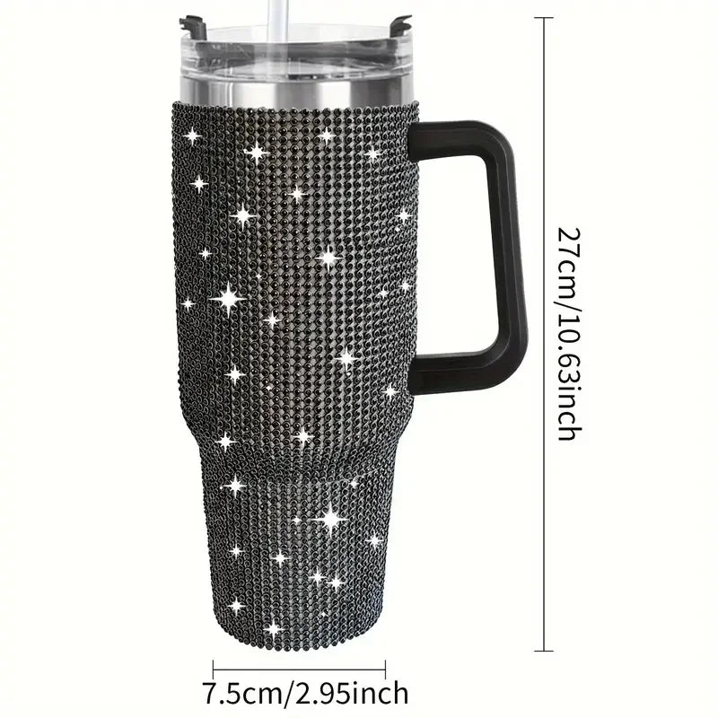 40oz Sparkling Studded Insulated Tumbler with Lid