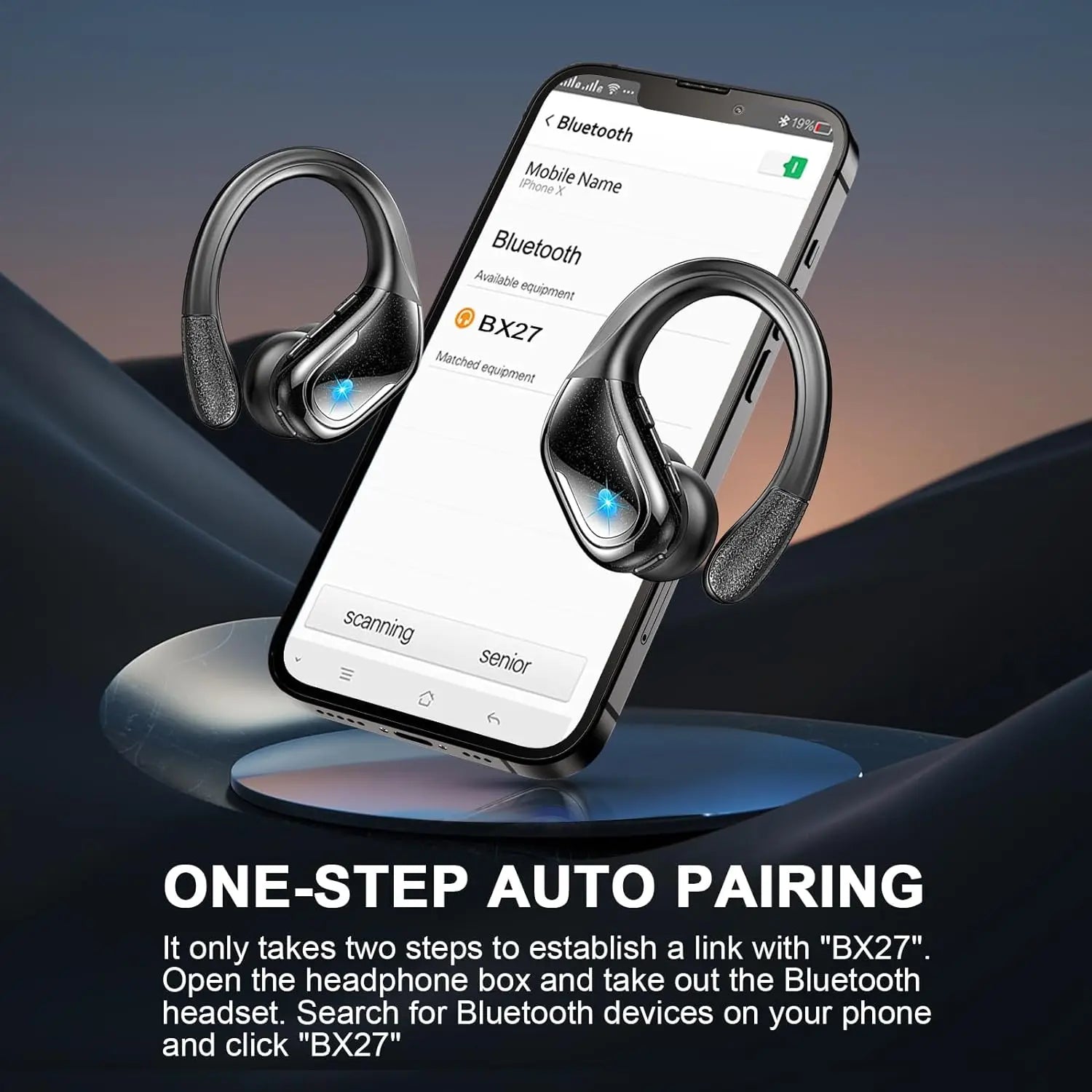 75Hrs Bluetooth 5.3 Wireless Earphones – IP7 Waterproof Sports Headphones with Deep Bass & ENC Noise Cancelling Mic