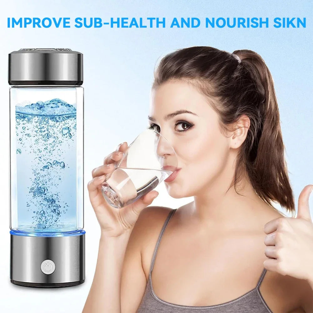 Hydrogen Water Bottle Generator Hydrogen Rich Health Cup Alkaline Ionizer USB Rechargeable Portable hydrogen Water Ionizer