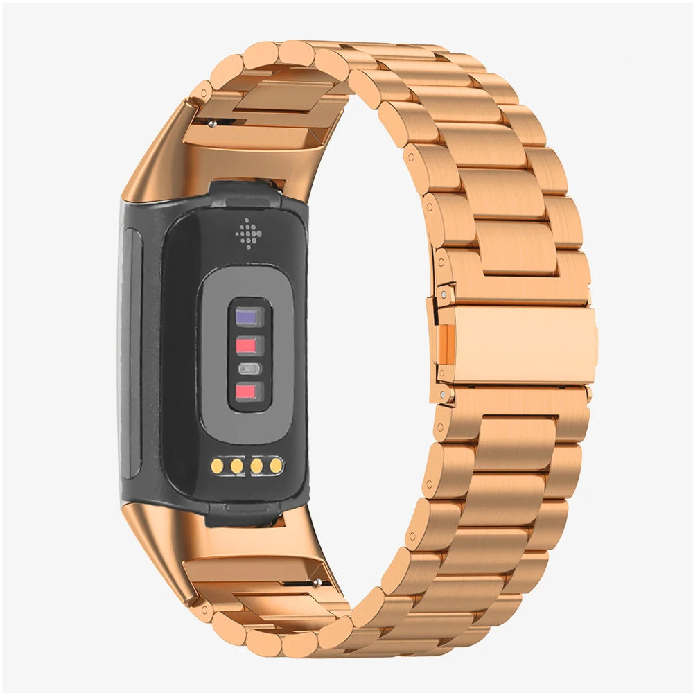 Stainless steel Strap For Fitbit Charge 6 5 4 3 SE Smart watch Replaceable Metal buckle band For Fitbit charge 5 6 bracelet