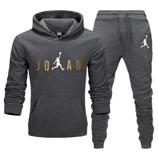 Men's Tracksuit 2-Piece Set – Hooded Sweatshirt & Jogger Pants