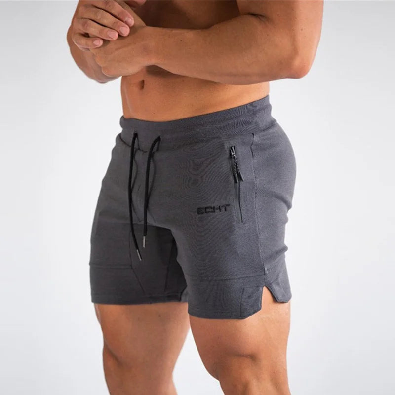 Men’s Mesh Gym Shorts – Summer Jogger Sweatpants with Zipper Pockets