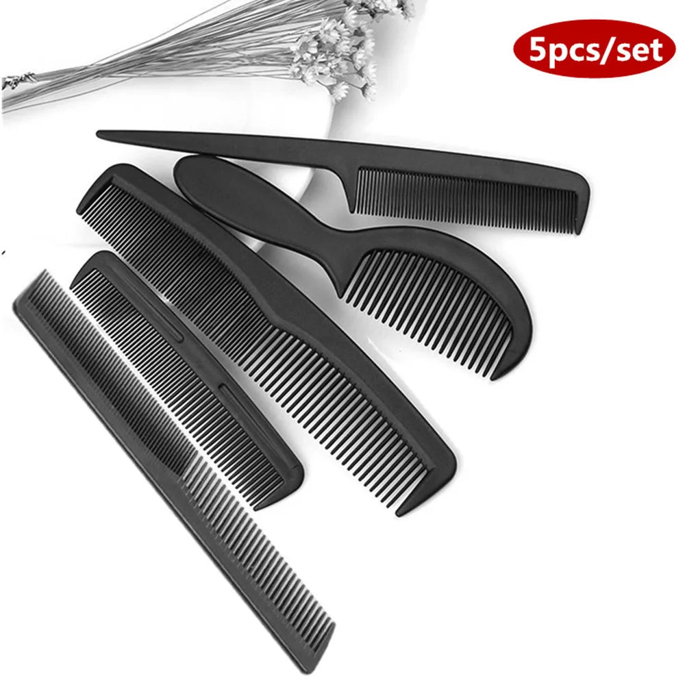 New Arrivals 4/5/6/7pcs Black Barber Accessories Set Detangling Hair Brush Styling Hot Comb Straightener High Quality Hair Combs