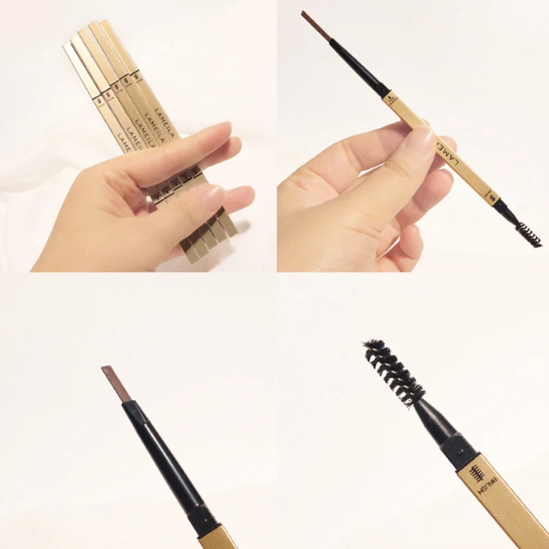 5-Color Waterproof Matte Eyebrow Pen – Dual-Ended Long-Lasting Brow Pencil with Brush