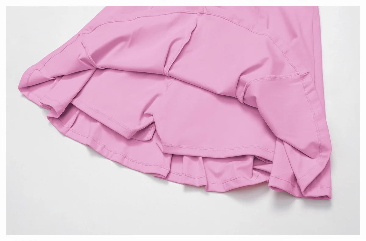 2025 2PCS Women's Active Set – Sports Bra & High-Waist Bottom Skirt