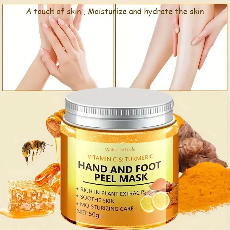 Vitamin C & Turmeric Hand & Foot Wax Mask – Smoothing, Brightening & Cleansing Treatment