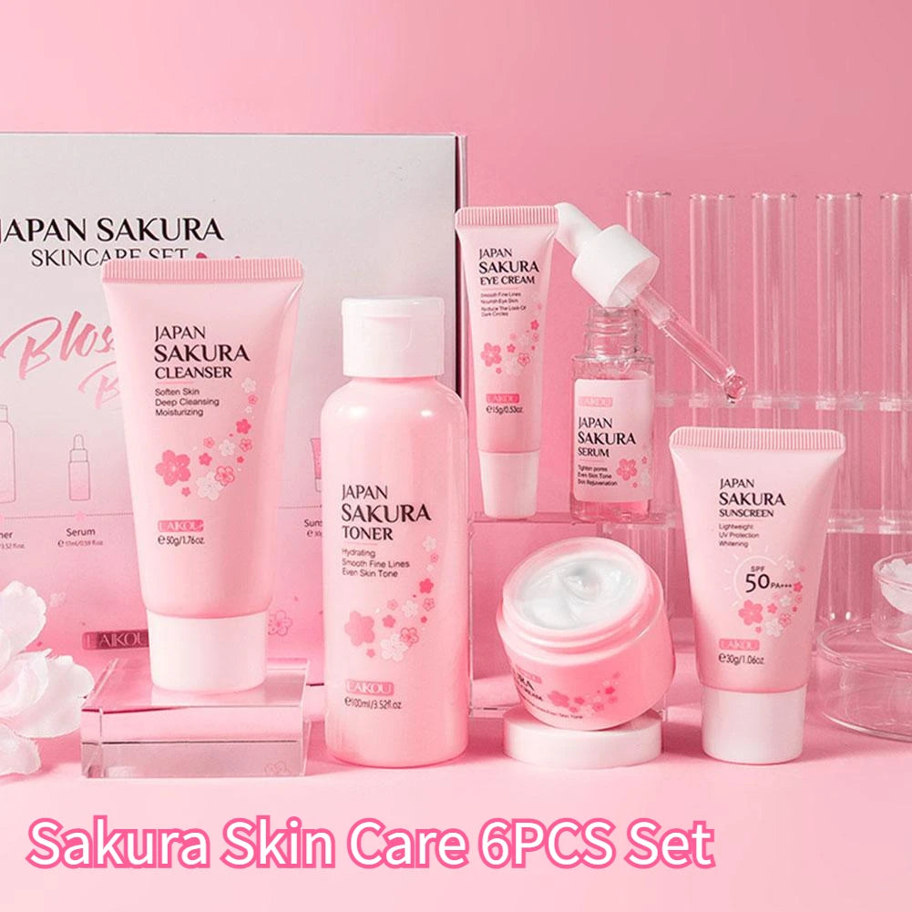 6pcs Sakura Skin Care Set with Gift Box