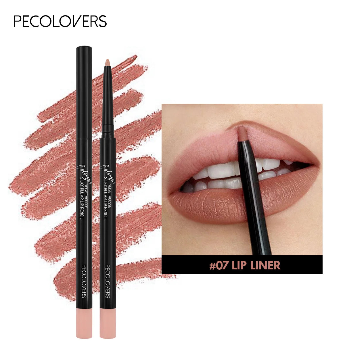 Waterproof Matte Lipliner Pencil – Long-Lasting Red Tint Lipstick & Moisturizing Lip Contour