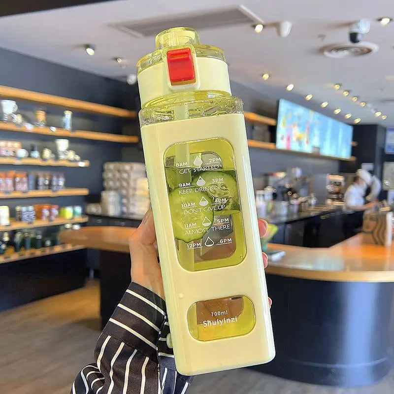 White Water Bottle with Time Marker