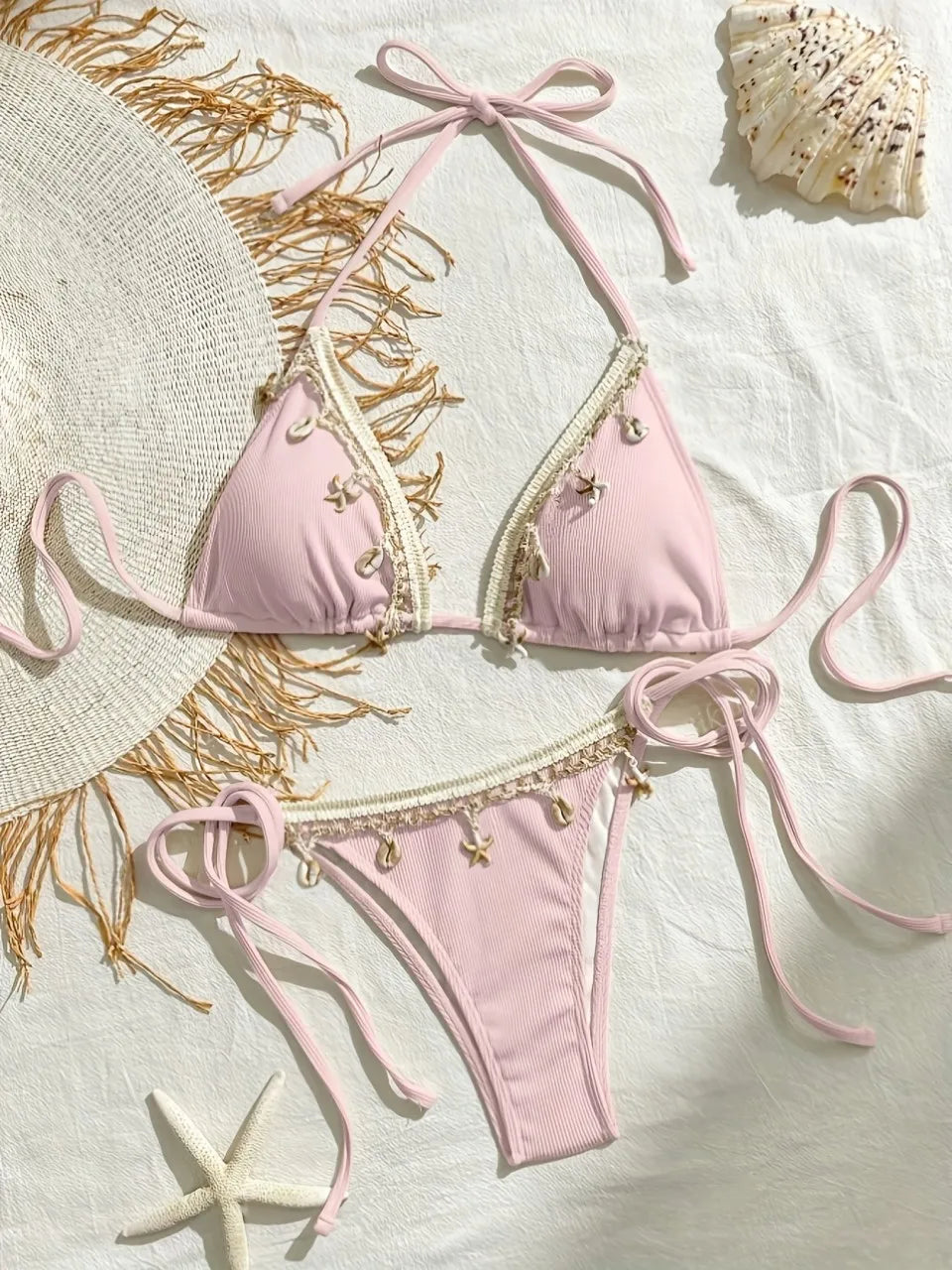 Women’s Triangle String Bikini Set – Two-Piece Swimwear