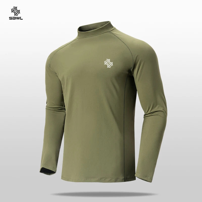 SBWL Men’s Long Sleeve Performance Sports Top – Quick-Dry Outdoor Fitness Shirt