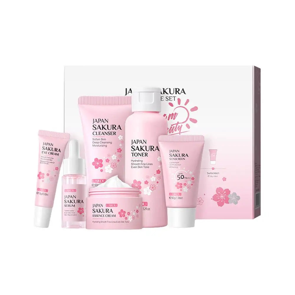 6pcs Sakura Skin Care Set with Gift Box