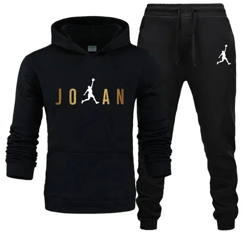 Men's Tracksuit 2-Piece Set – Hooded Sweatshirt & Jogger Pants