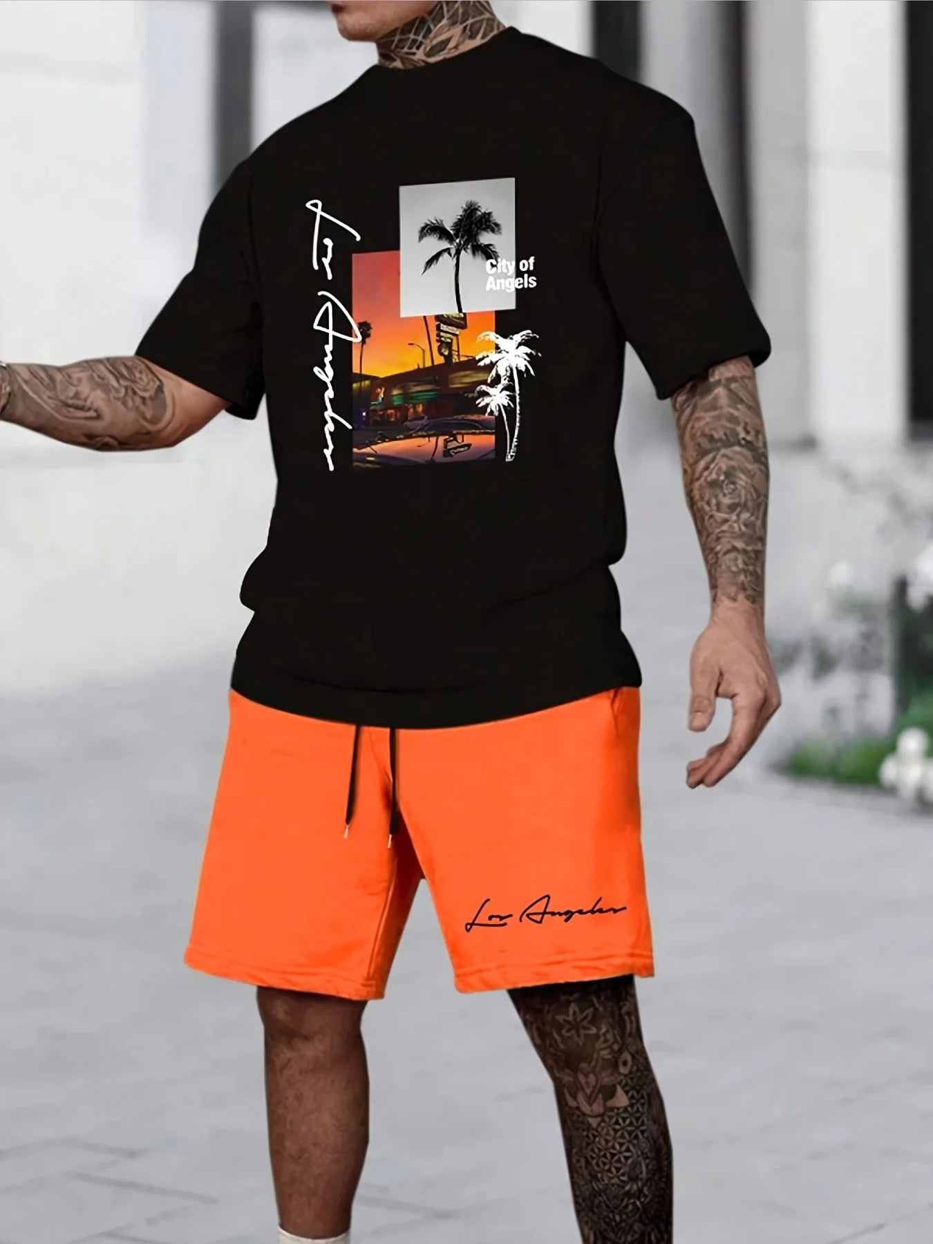 2025 Men’s Summer Set – 3D Printed T-Shirt & Beach Casual Shorts