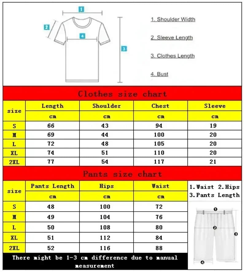 2025 Men's Summer Sportswear Set – Short-Sleeve T-Shirt & Shorts