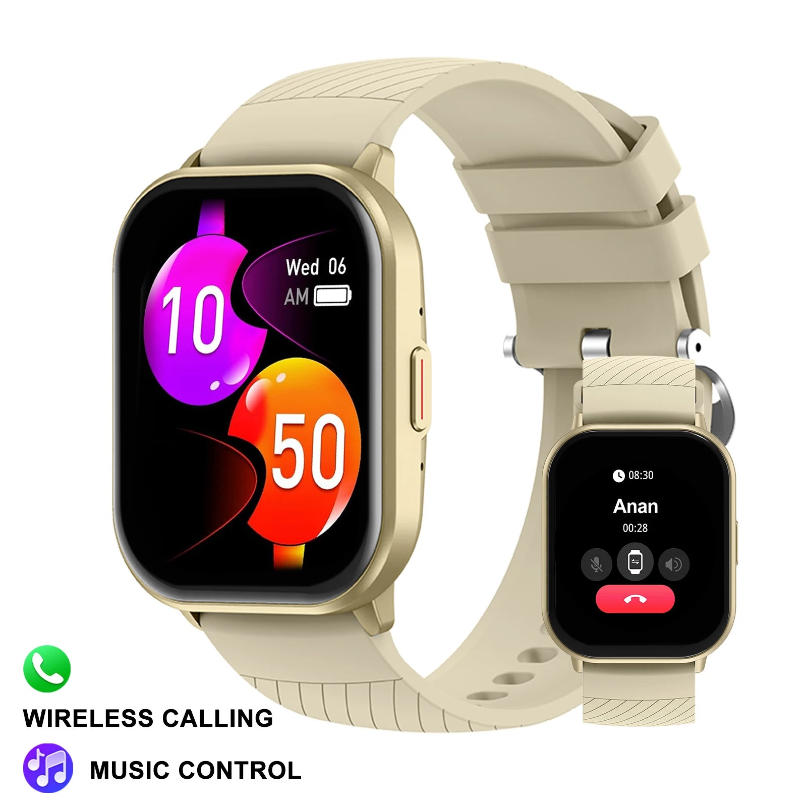 Smart Fitness Watch with Wireless Calling