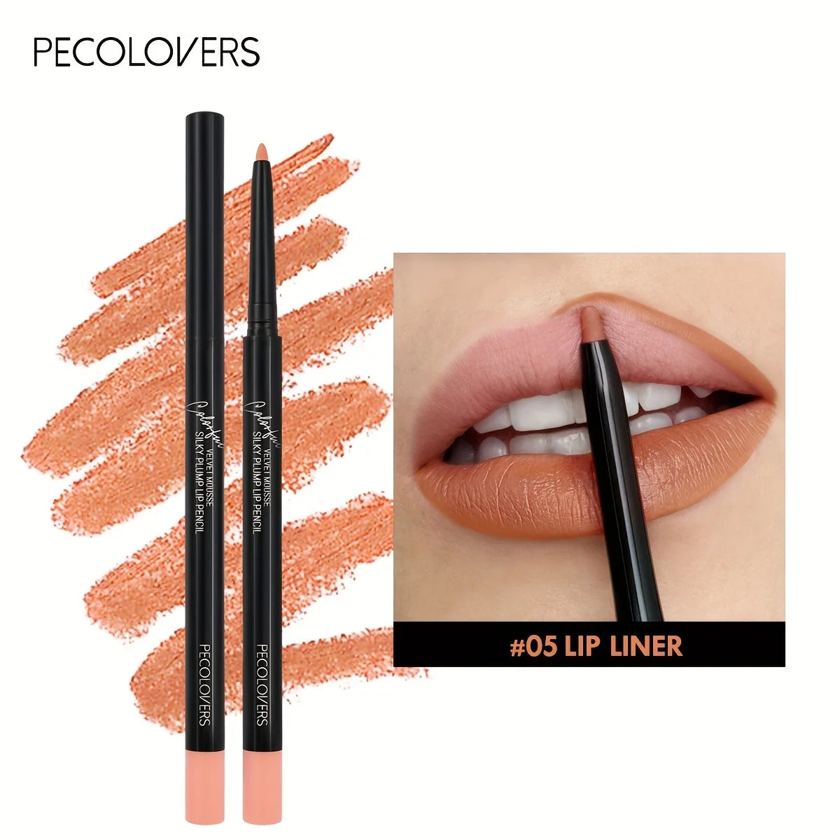 Waterproof Matte Lipliner Pencil – Long-Lasting Red Tint Lipstick & Moisturizing Lip Contour