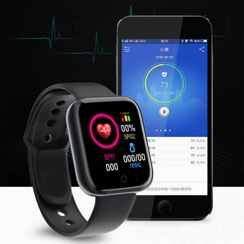 Y68 D20 Smartwatch Fitness Bracelet