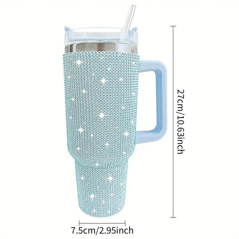 40oz Sparkling Studded Insulated Tumbler with Lid