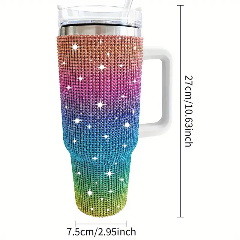 40oz Sparkling Studded Insulated Tumbler with Lid