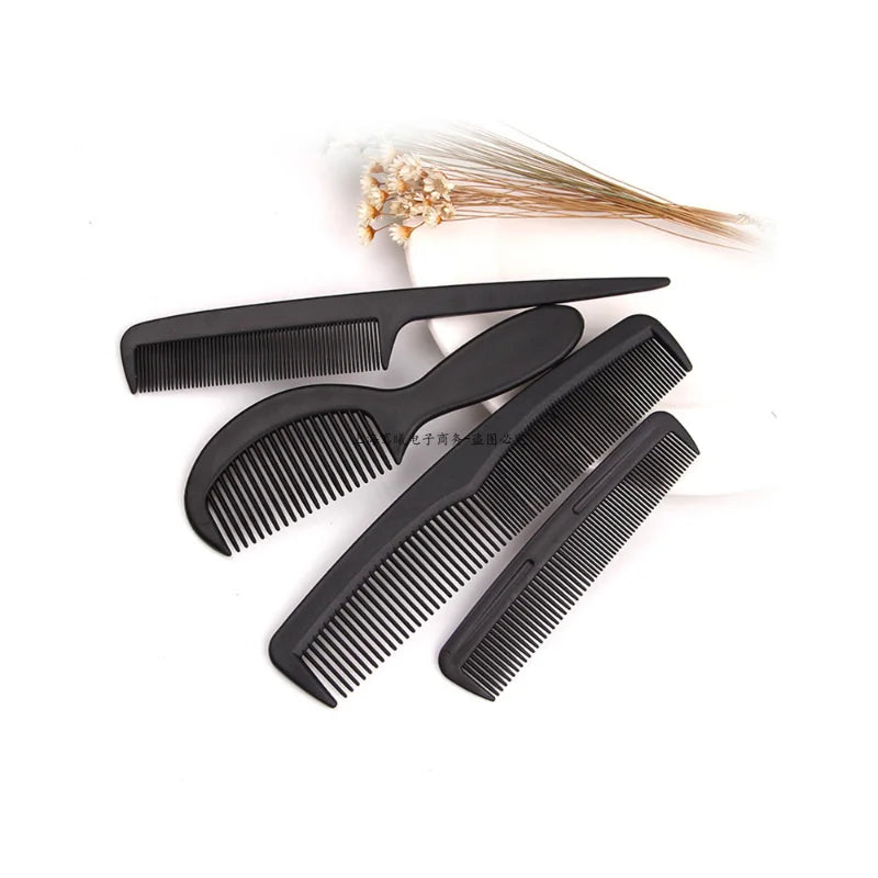New Arrivals 4/5/6/7pcs Black Barber Accessories Set Detangling Hair Brush Styling Hot Comb Straightener High Quality Hair Combs