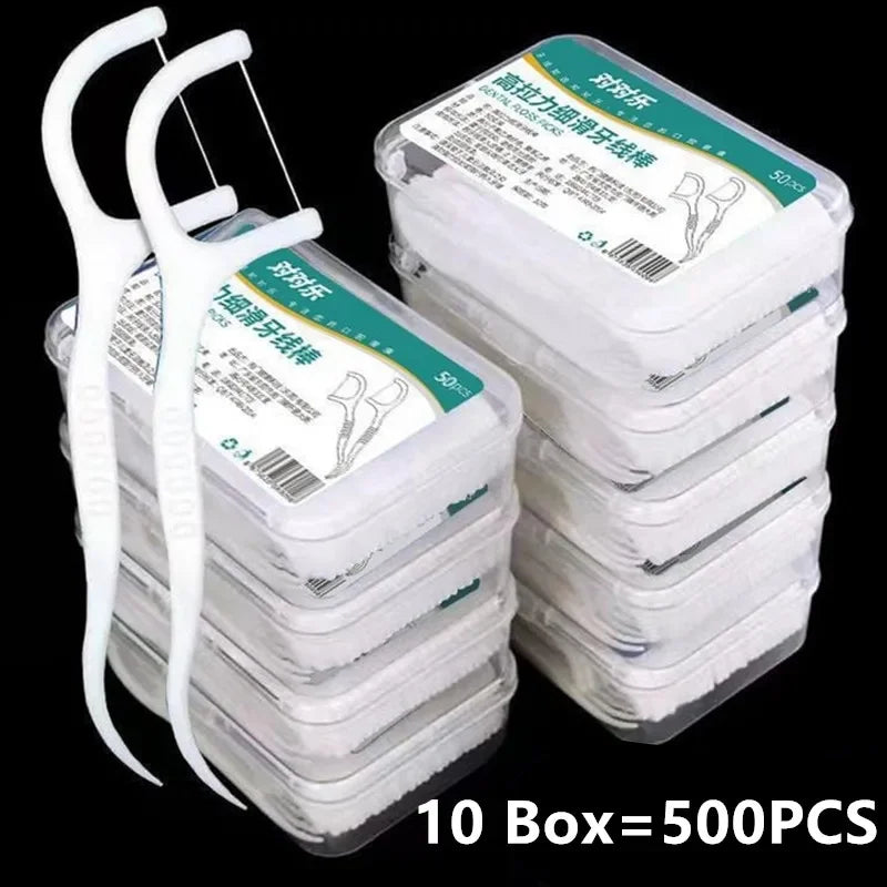 Portable Disposable Dental Floss Sticks (1/2/5/10 Box)